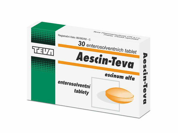 Aescin Teva 20 mg 30 tablet porovnat ceny