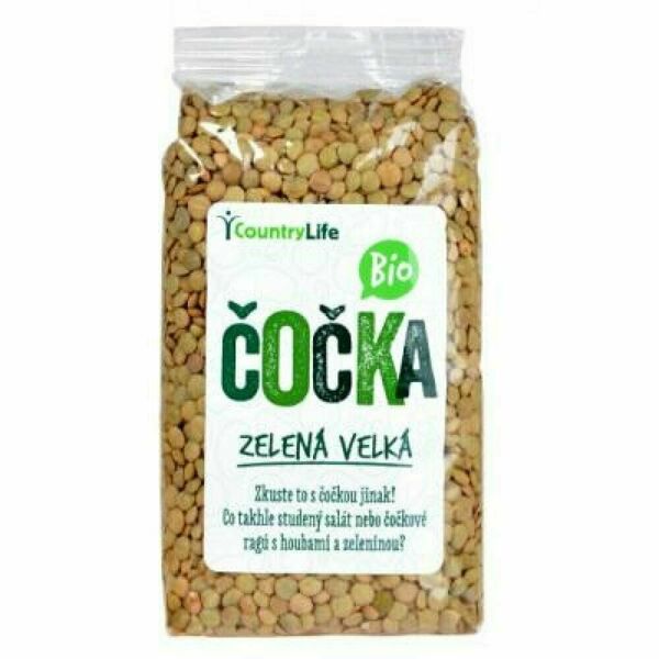 COUNTRY LIFE Čočka zelená velká BIO 500 g porovnat ceny