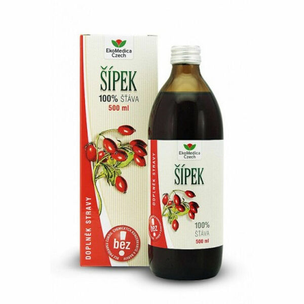EKOMEDICA Šípek 100% šťáva 500 ml porovnat ceny