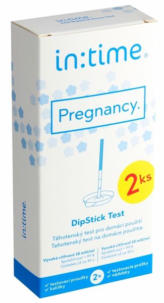 Intime Pregnancy DipStick těhotenský test 2ks porovnat ceny
