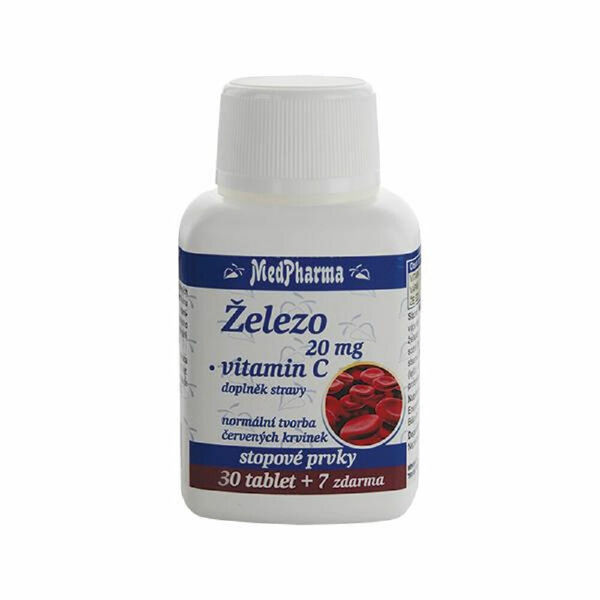 MedPharma Železo 20mg+vitamín C tbl.37 porovnat ceny
