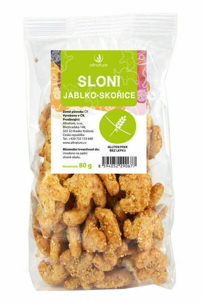 Allnature Sloni jablko-skořice 80g porovnat ceny