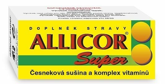 Allicor Super česnek+komplex vitamínů 60 tablet porovnat ceny