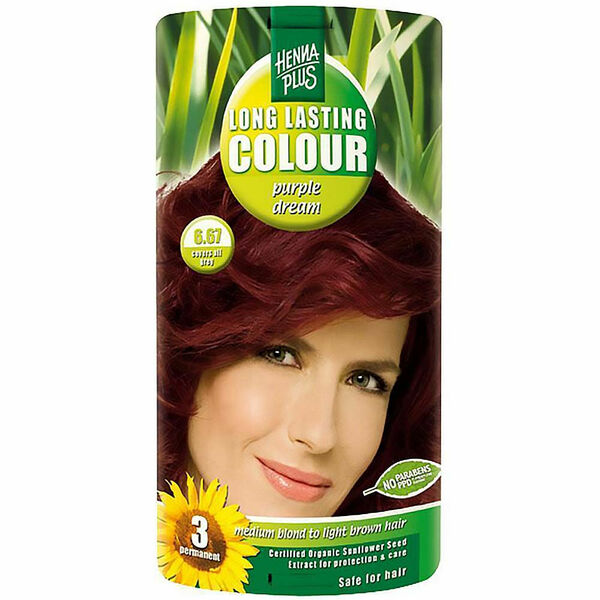 HENNA PLUS Přírodní barva na vlasy PURPUROVÝ SEN 6.67 100 ml porovnat ceny
