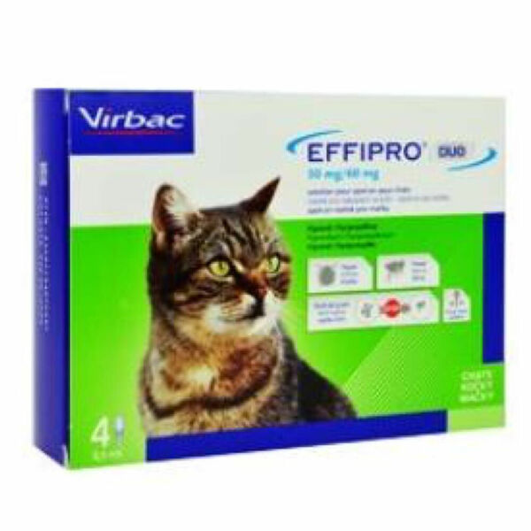 VIRBAC EFFIPRO DUO Cat (1-6 kg) 50/60 mg, 4x0,5 ml porovnat ceny