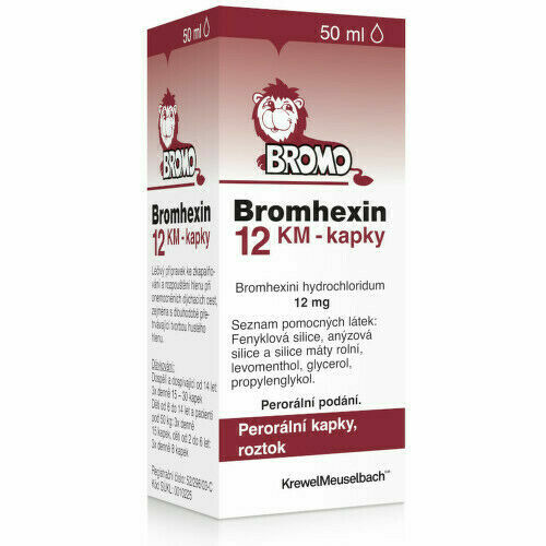 BROMHEXIN KM 12MG/ML perorální GTT SOL 50ML porovnat ceny