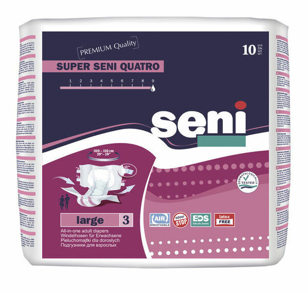 Seni Super Quatro Large 10 ks ink. plen. kalhotky porovnat ceny