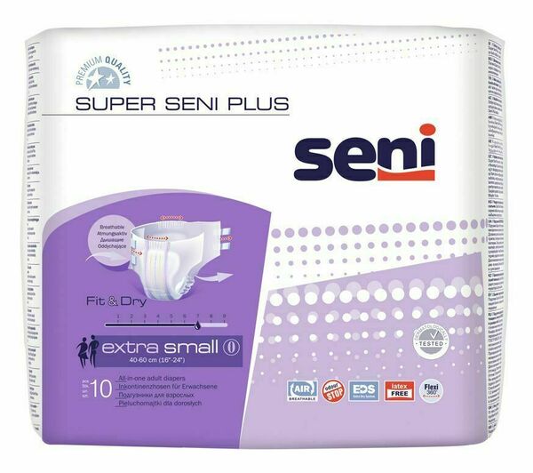 Seni Super Plus Extra Small inkontinenční plenkové kalhotky 10 ks porovnat ceny