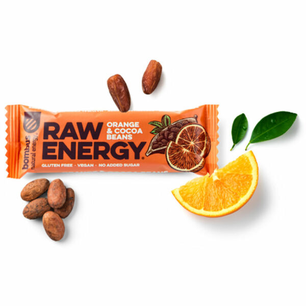 BOMBUS Raw energetická tyčinka pomeranč a kakaové boby 50 g porovnat ceny