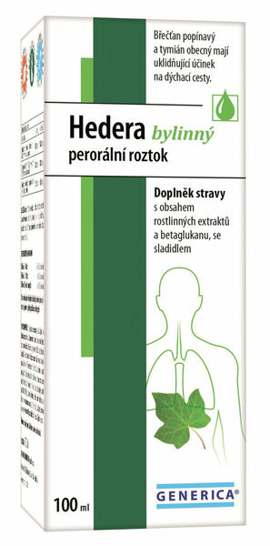 Generica Hedera bylinný perorální roztok 100ml porovnat ceny