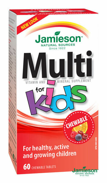 Jamieson Multi Kids multivitamín tablety na cucání pro děti 60 tablet porovnat ceny