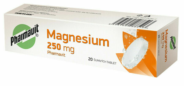 Pharmavit Magnesium 250mg 20 šumivých tablet porovnat ceny