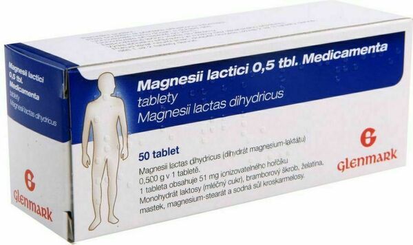 Medicamenta Magnesii lactici 0.5 tbl. 50 tablet porovnat ceny