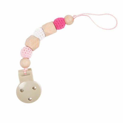 Bo Jungle Řetízek na dudlík B-PACIFIER WOOD Pink porovnat ceny