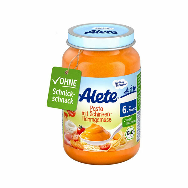 ALETE Bio Zelenina s těstovinami a vepřovou šunkou z kýty a plece 190 g porovnat ceny