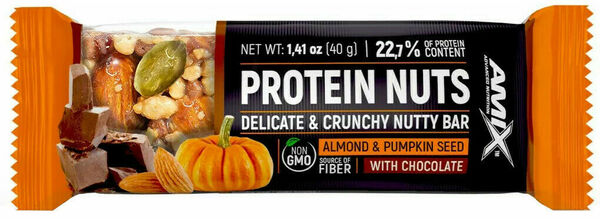Amix Protein Nuts Bar, Mandle-Dýňové semínko 40g porovnat ceny