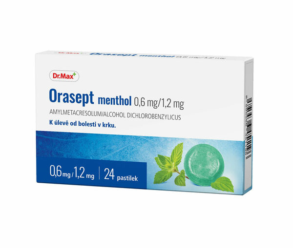 Dr.Max Orasept Menthol 0,6 mg/1,2 mg 24 pastilek porovnat ceny
