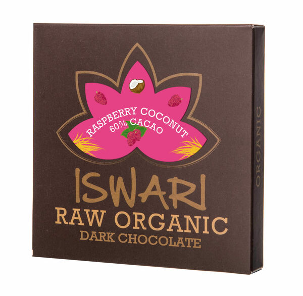 Iswari BIO RAW Čokoláda raspberry coconut 60% kakao 75 g porovnat ceny