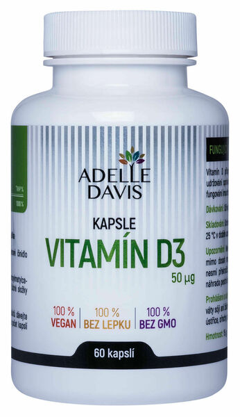 Adelle Davis Vitamín D3 60 kapslí porovnat ceny