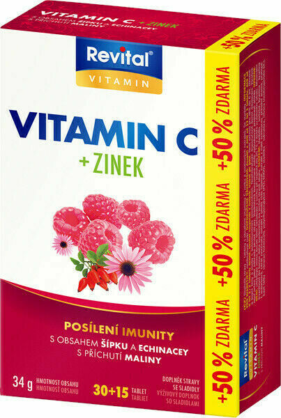 Revital Vitamin C + Zinek + Echinacea + Šípek 45 tablet porovnat ceny