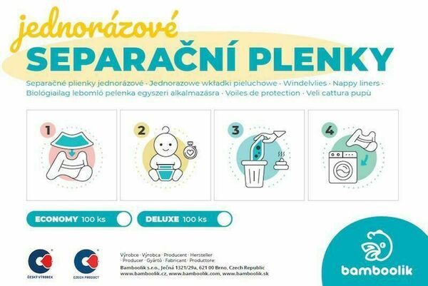 Bamboolik Jednorázové separační pleny Deluxe 100ks porovnat ceny
