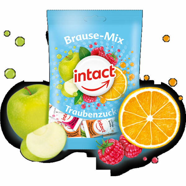 INTACT sáček šumivé pastilky BRAUSE-MIX s vitamínem C 75 g porovnat ceny