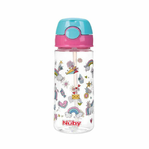 Nuby Láhev sportovní netekoucí s brčkem růžová 3+ 530ml porovnat ceny