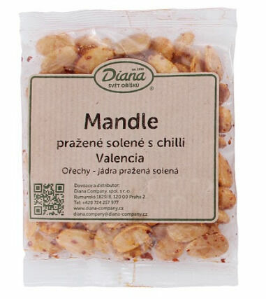 Diana Company Mandle pražené solené s chilli Valencia vakuum 1kg porovnat ceny