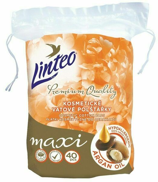 Odličovací kosm.tampony LINTEO PREMIUM maxi ovál 40ks ARGAN OIL porovnat ceny
