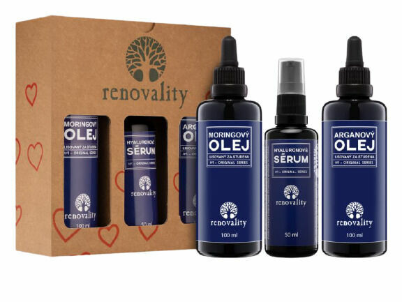 Renovality vánoční balíček 2+1 Arganový olej, Moringový olej, Hyaluronové sérum porovnat ceny