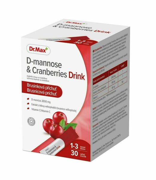 Dr.Max D-mannose & Cranberries Drink 30 sáčků porovnat ceny