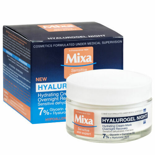 Mixa Noční krém pro citlivou pleť se sklonem k vysušení Hyalurogel 50ml porovnat ceny