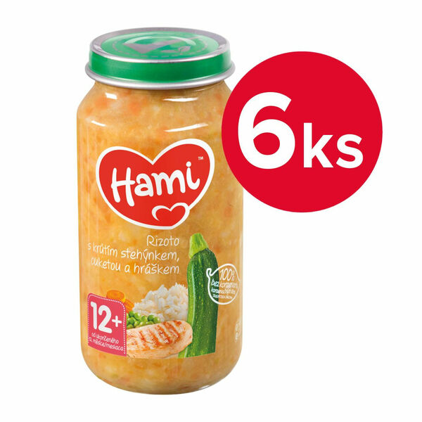 Hami Rizoto s krůtím masem, cuketou a hráškem 12m+ 6x250 g porovnat ceny