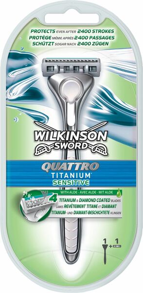 Wilkinson Sword Quattro Titanium Sensitive - Holicí strojek porovnat ceny