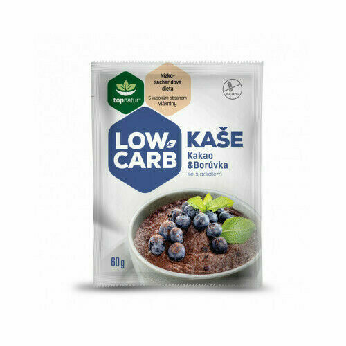 LOW CARB kaše kakao & borůvka 25x60g TOPNATUR porovnat ceny