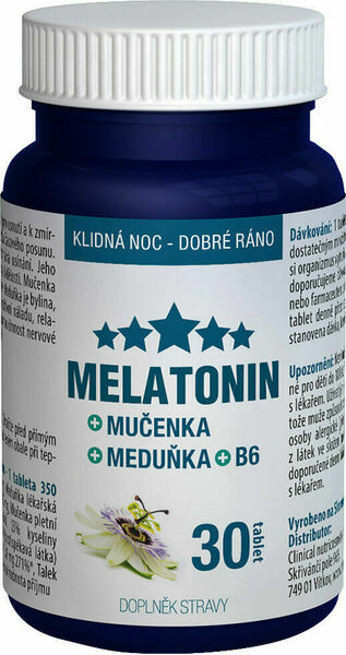 Clinical Melatonin Mučenka Meduňka B6 30 tablet porovnat ceny