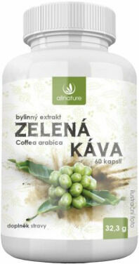 Allnature Zelená káva bylinný extrakt 60kapslí porovnat ceny