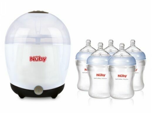 Nuby Elektrický sterilizátor + 5 lahví 210ml porovnat ceny