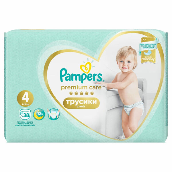PAMPERS Premium Care Pants vel.4 Plenkové kalhotky 9-15kg  38 ks porovnat ceny