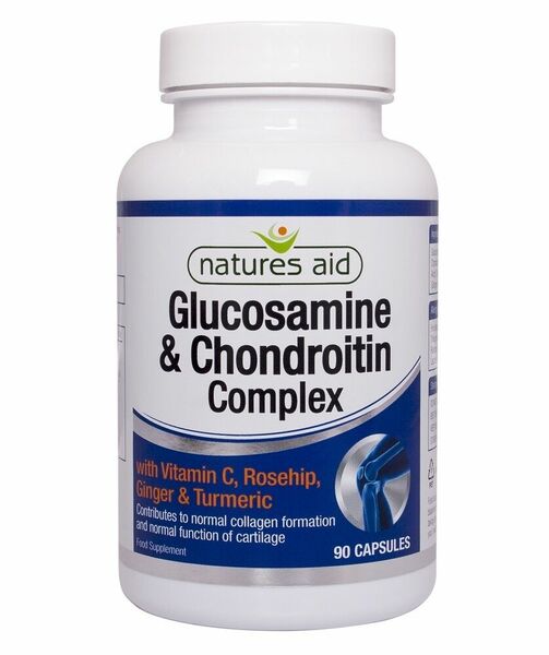 Natures aid  Glukosamin+Chondroitin Complex+Vitamín C+Kurkuma 90 kapslí porovnat ceny