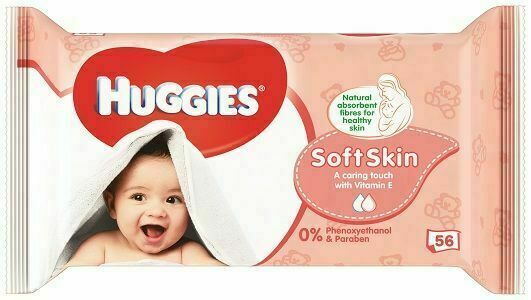 Huggies Soft Skin ubrousky 56 ks porovnat ceny
