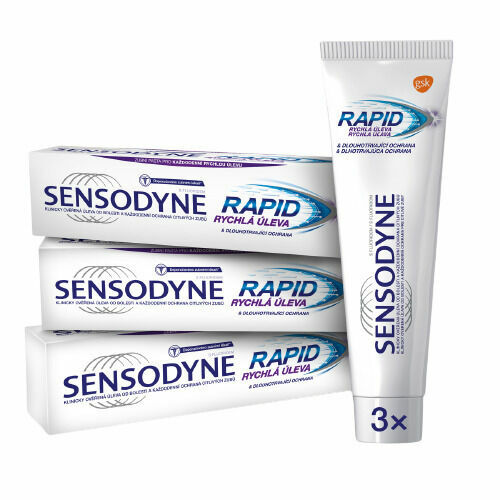 Sensodyne Zubní pasta pro citlivé zuby Rapid 3x75ml porovnat ceny