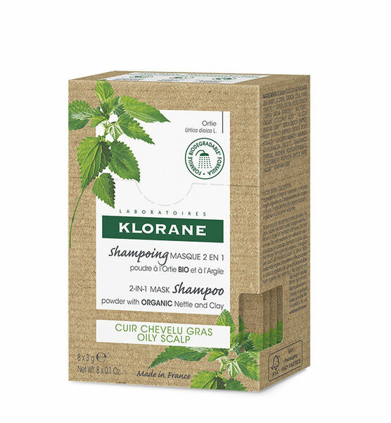 Klorane Šampon/Maska 2v1 BIO kopřiva a jíl 8x3g porovnat ceny
