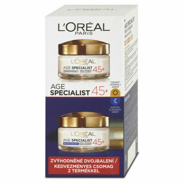 Loréal Paris Age Specialist 45+ denní a noční krém 2x50 ml porovnat ceny