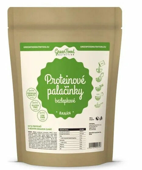 GreenFood Nutrition Proteinové palačinky bezlepkové banán 500g porovnat ceny