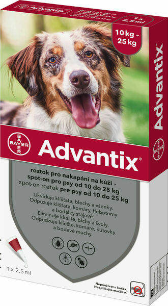 Advantix pro psy spot-on 10-25kg 1x2.5ml porovnat ceny
