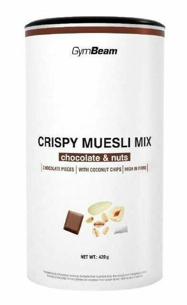 GymBeam Crispy Muesli Mix čokoláda a oříšky 420g porovnat ceny