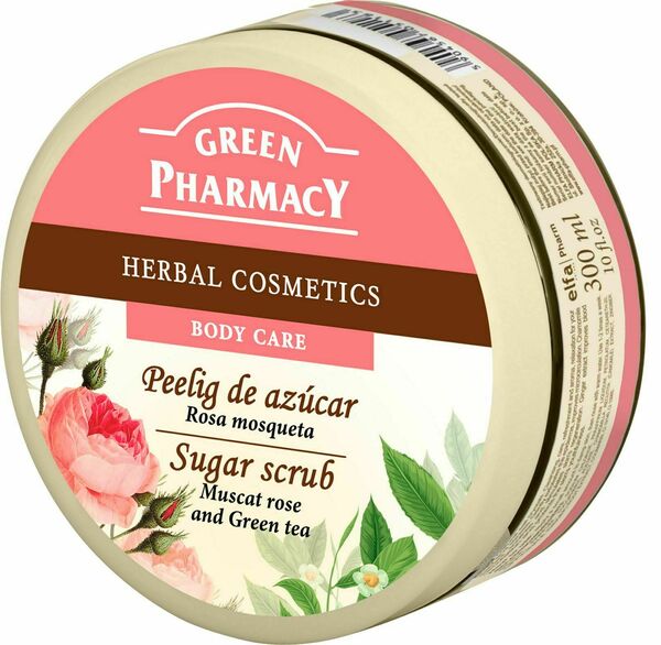 Green Pharmacy Muškátová růže a Zelený čaj cukrový peeling 300 ml porovnat ceny