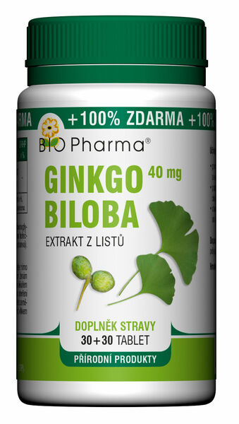 BIO Pharma Ginkgo Biloba 40mg 30+30 tablet porovnat ceny
