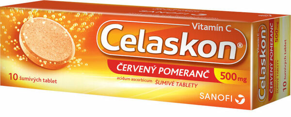 Celaskon®  Celaskon červený pomeranč 500mg 10 šumivých tablet porovnat ceny
